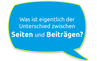Der Unterschied zwischen Seiten und Beiträgen in WordPress